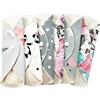 Lilind® 6 pz Giornaliero Salvaslip Riutilizzabili, 20 cm Non impermeabile Handmade Assorbenti di stoffa organici, Lavabili Comodi Extra sottili, Backup per Tamponi e Coppette mestruali, 100% cotone