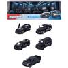 Majorette - Black Edition Giftpack 5 Veicoli Die-Cast in Scala 1:64, Auto da Collezione in Metallo, Modellini Realistici con Dettagli Autentici, Set Regalo per Bambini e Collezionisti, dai 3 anni