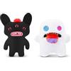 Fuggler Hairy Fuggs Serie 1 da 23 cm di ZURU, peluche Funny Ugly Monster, 2PK(Oogah Boogah - Hairy Tongue and Reeko - Mohawk - Black)
