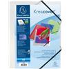 EXACOMPTA CARTELLINA PERSONALIZ. IN PP C/ELASTICO BIANCO TRASPARENTE 24x32CM KREACOVER