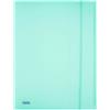 FAVORIT Cartella 3L c/elastico PPL PASTEL azzurro f.to utile 24x33cm Favorit