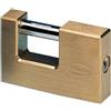 METALPLUS Lucchetto corazzato per saracinesca in ottone massiccio 60MM dim 77X50X16,5mm
