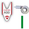 PRINTEX 5 ROTOLI da 2000 TICKETS VERDE per ELIMINA CODE Printex