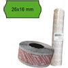 PRINTEX PACK 10 ROTOLI 1000 ETICH. 26x16mm ONDA VERDE PERM. Printex