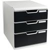 MULTIFORM CASSETTIERA MODULO A4 3 CASSETTI GRIGIO/NERO EXACOMPTA