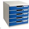 MULTIFORM CASSETTIERA MODULO A4 5 CASSETTI GRIGIO/BLU EXACOMPTA