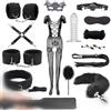 EVANEM Hot oggetti Erótītīcī MAssage Bõndängë Šêx Toy Bõndägë Set Kit Šêxy Coppia Equitment Adulti Šêsso per Coppia Manêttê Šêx Toys 14 pezzi-B73 (Nera)