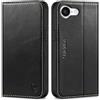 SHIELDON Cover in Vera Pelle per iPhone 16e/17e 6,1 5G 2026, Nero Retro | Custodia Portafoglio, Porta Carte, Blocco RFID, Cavalletto, Pieghevole, Antiurto