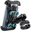Lamicall Supporto Telefono Moto - [Antifurto] [Doppio Antivibrazione] Braccio Estensione Metallo, Porta Telefono Bici, 2 x 360° Girevole Supporto Manubrio per iPhone 17 16 15 14 e 4,7-6,8 Smartphone