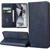 ZYIMOU Cover per Samsung Galaxy S25 Ultra 5G, Custodia a Premium Pelle PU Portafoglio Flip Libro Libretto Caso [Protezione Completa] [Slot per Scheda] [Funzione di Supporto], Blu