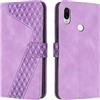 OKZone Cover per Xiaomi Redmi 7/Xiaomi Redmi Y3, Custodia in PU Pelle per Xiaomi Redmi 7/Xiaomi Redmi Y3, Custodia a Libro Folio Portafoglio con Chiusura Magnetica Wallet Case Flip Cover (Porpora)