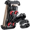 Lamicall Supporto Telefono Moto - [Antifurto] [Doppio Antivibrazione] Braccio Estensione Metallo, Porta Telefono Bici, 2 x 360° Girevole Supporto Manubrio per iPhone 17 16 15 14 e 4,7-6,8 Smartphone