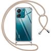 Pnakqil Cover per Xiaomi Redmi 13C con Cordino, Trasparente Custodia con Laccio Tracolla Cellulare Girocollo Collana Protettiva per Redmi 13C 6.74 Pollic, Khaki