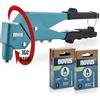 NOVUS TOOLS Pinza rivetti ciechi N-25 Vario Set con 100 rivetti ciechi, pinze rivetti in alluminio con testa girevole a 360°, funzionamento a 1 mano, impugnatura ergonomica, molla di ritorno