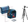 Bosch Professional Livella Laser Con Treppiede BT 150, 3 Pile AA, Raggio D'Azione Fino A 10 m, Confezione In Cartone