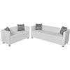 SKM Set Divani a 2 e a 3 Posti in Similpelle Bianco