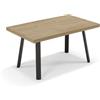 REDÒKASA Tavolo allungabile da pranzo145x85 modello MIRO' fino a 195 CM per sala da pranzo, cucina e soggiorno, design moderno con top in melaminico (Noce Nodato)