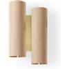 LZF LUZIFER lampada da parete BLACK NOTE DUPLET 2700K struttura oro - BKNT DU A BK LED DIM0-10V 2700K 22