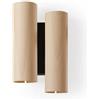 LZF LUZIFER lampada da parete BLACK NOTE DUPLET 3000K struttura nera - BKNT DU A BK LED DIM0-10V 3000K 22