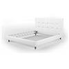 BiBi Relax Letto Matrimoniale Imbottito in Ecopelle | Testiera Imbottita, Telaio Ideale per Tutti i materassi 160 x 190 cm: Memory Foam, Poliuretano, Lattice o a Molle. 100% Made in Italy