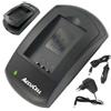 AccuCell Caricabatterie compatibile con Casio NP-90, Casio Exilim Zoom EX-H10