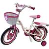Generico Bicicletta da bambina modello Camilla colore rosa con accessori cestino rotelle misura 16