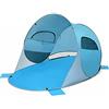 RELAX4LIFE Tenda da Spiaggia Portatile Pop-Up, Protezione Solare UPF 50+, Tenda Portatile per Campeggio, Giardino e Spiaggia, Adatta a 3-4 persone, 220 x 118 x 159 cm (blu)
