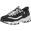 Skechers, D lites New Scene Hands, Scarpe Slip in da Donna, Nero/Bianco, 39 EU