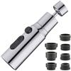 Chuainxin Prolunga Rompigetto Rubinetto Cucina 360° Girevole, M24/M22 Aeratore Rubinetto Spruzzatore, Doccino Soffione per Lavandino, Filtro Rubinetti con 3 Modalità, Estensione Filtri Aeratori con Adattatore