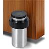 Gudui Fermaporta per pavimento, fermaporta in acciaio inox spazzolato, fermaporta moderno, fermaporta ammortizzatore acustico con paraurti in gomma spessa, resistente porta commerciale per casa 85 mm