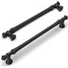Amerdeco 6 Pezzi Maniglie per Mobili da Cucina Foro 192mm, Nero, in Lega di Zinco, per Armadietti e Cassetti UK0017