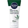 NIVEA MEN Sensitive Pro, crema idratante ultra calmante (75 ml), crema idratante per la cura del viso arricchita con olio di semi di canapa e vitamina E, per una cura della pelle che riduce lo stress