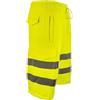 ANZEE DISCOVER THE NEW YOU ANZEE - Pantaloncini da lavoro ad alta visibilità, da uomo, con nastro riflettente, pantaloni cargo corti | Hi Vis Safety Safety Work Utility Jogger Combat Cargo Summer Shorts, Giallo, M