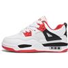 Adoff Scarpe da Basket per Bambini, Scarpe da tavola Casual per Ragazzi e Ragazze, Scarpe Sportive, Scarpe per Bambini (Bianco Rosso,32)