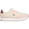 Calvin Klein Donna Sneakers Running Laceup in Pelle, Multicolore (Pistachio/Whisper Pink), 41