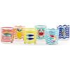 Excelsa Corfù Set 6 Bicchieri Acqua, Vetro Decorato, Capacità 350 ML, Diametro 8,5 CM