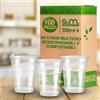 G.M. DISTRIBUZIONE 100 Bicchieri Kristal per Bevande da 350 ml, Biodegradabili e Compostabili, Rigidi e Resistenti, Usa e Getta, Ideale per Casa, Ufficio, Asporto Bevande Fredde