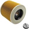 SPARES2GO Filtro A Cartuccia Per Aspirapolvere Karcher WD2, WD3, WD3P E Wet&Dry – Ricambio Compatibile Con Tappo Trattenuta Polvere