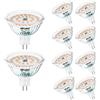 DiCUNO Lampadina LED GU5.3 MR16, 6W equivalente a 50W alogeno, Bianco caldo 2700K, 530lm, 12V Faretto LED, Non dimmerabile, Angolo del fascio 120°, Lampada riflettore per faretto incasso, 10 Pezzi