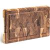 Erreke Tagliere in Legno di Teak End Grain, 30x20,5x3,2 cm, Compatta | con Scanalatura Raccogli-Succhi. Reversibile e con Manici. Compatto. Tagliere Legno Cucina. Per Formaggi Salumi Carne Pane
