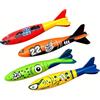 Uadme Giochi da Immersione, 4 Pezzi Set da Giocattolo Subacqueo, Piscina Giocattolo Scivolo Squalo Lancio Siluro per Bambini, Sviluppare Abilità e Sicurezza Subacquea