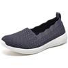 Puxowe Scarpe Mocassini Slip On da Donna Eleganti Leggere Fitness Casual Outdoor Passeggio Maglieria Piatte Sneakers 37 EU Deep Gray