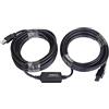 PremiumCord Cavo Prolunga USB Attivo con Ripetitore 10m, USB A Maschio a B Maschio, Cavo USB 2.0 Ad Alta velocità, 2X Schermato, AWG20/28, Colore Nero, Lunghezza 10m