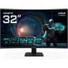GIGABYTE Monitor GIGABYTE GS32QCA EU 32" Curvo Gaming 180Hz WQHD VA AdaptiveSync