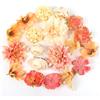 LARDUX 24 teste di fiori artificiali, piccole teste di fiori artificiali, grandi teste di fiori di seta, per fai da te, scrapbooking, matrimoni, feste, artigianato, decorazioni in lilla (arancione)