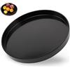 GIDWRIY Vassoio Decorativo Rotondo 30 cm,Vassoio da Portata,Vassoio Porta Candele da Tavolo,Vassoio Centrotavola Moderno,Round Serving Tray,Vassoio da Caffè,Cosmetici Piatti per Gioielli-Nero