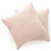 GAMUSI Set 2 Federe per Divano, Federa per Cuscino 45x45 cm - Federe Decorative con Chiusura a Cerniera a Righe per Interno ed Esterno, Colore Malva