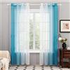 Deconovo Tende Voile per Interni Trasparenti con Occhielli, Tende per Camera da Letto Soggiorno Moderne 2 Pezzi, 140x270cm, Blu Scuro