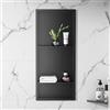 Bernkot Mensola doccia in acciaio inossidabile - 75 x 30 cm - Nero opaco - Senza piastrelle in ceramica - Con divisorio - Organizzazione del bagno - Installazione a parete