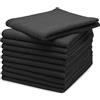 ZOLLNER 10 panni in microfibra per una pulitura senza aloni e pelucchi - pezzette assorbenti - lavabili a 60°C - 40x40 cm nero - dallo specialista per alberghi